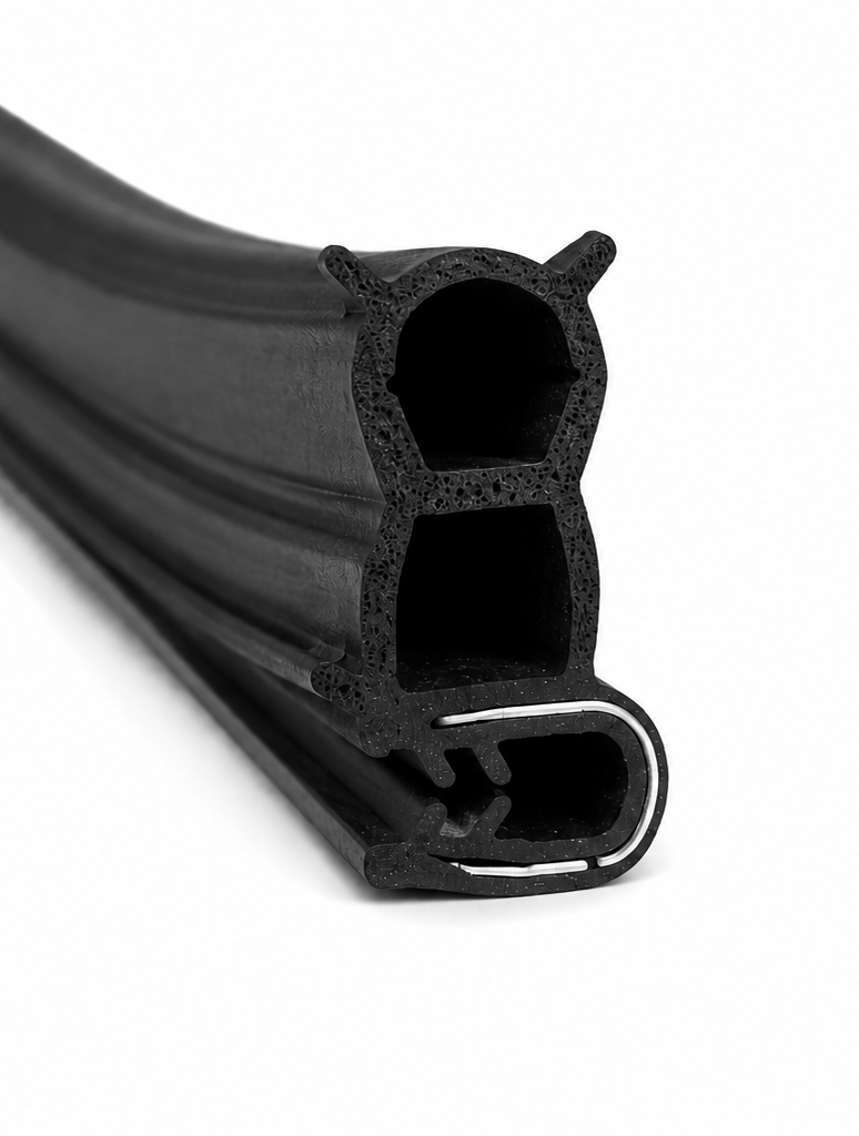 Dörrlist för buss, van EPDM armerad – dubbelkammare, profil 31x16 mm