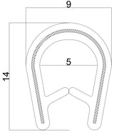Förstärkt klämkantlist T4 – kant- och hörnskydd 3–4 mm, bil, maskiner