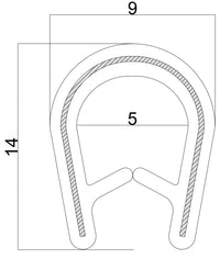 Förstärkt klämkantlist T4 – kant- och hörnskydd 3–4 mm, bil, maskiner