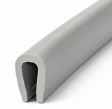 Kantlisttätning typ U PVC grå – kantbeskydd 1,5–2 mm, profil 5x10 mm