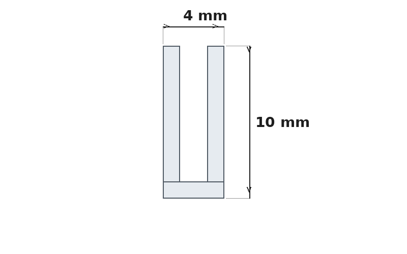 Osłona krawędzi drzwi samochodowych przezroczysta – uszczelka na rant 0,5–1,5 mm, 10x4 mm